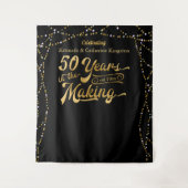 Tenture Fond pour photos pour le 50e anniversaire noir et  (Devant)