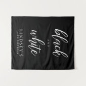 Tenture Fond pour photos, soirée noir et blanc (Devant (Horizontal))