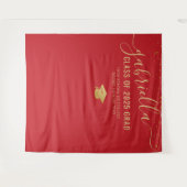 Tenture Fond pour selfies photobooth de remise de diplômes (Devant (Horizontal))