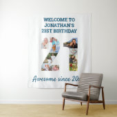 Tenture Fond pour un collage de photos de fête d'anniversa (En situation)