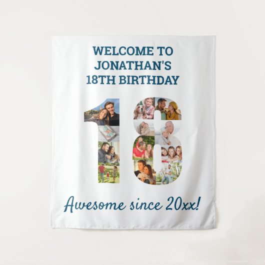 Tenture Fond pour un collage de photos de fête d'anniversa (Devant)
