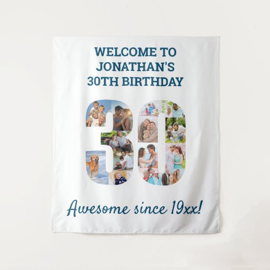 Tenture Fond pour un collage de photos de fête d'anniversa (Devant)