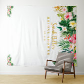 Tenture Fond pour une Baby Shower de Mariage Tropical, Acc (En situation (horizontale))