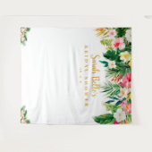 Tenture Fond pour une Baby Shower de Mariée Tropical, Acce (Devant (Horizontal))