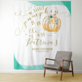 Tenture Fond pour une Baby Shower Petite Citrouille (En situation)