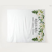 Tenture Fond pour une douche de mariée florale blanche (Devant (Horizontal))