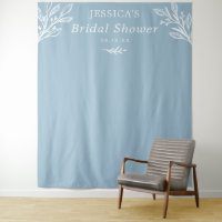 Fond Rustique Bleu Poussiéreux pour Baby Shower