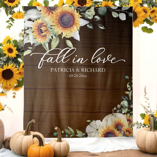 Tenture Fond rustique de l'automne dans l'amour Citrouille