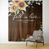 Tenture Fond rustique de l'automne dans l'amour Citrouille (En situation)