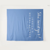 Tenture Fond She Said Yes Backdrop - Fête de Fiançailles - (Devant (Horizontal))