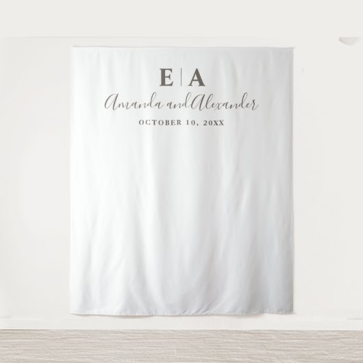 Tenture Fond simple de typographie. Fond de mariage (Devant)