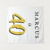 Tenture Fond simple pour fête d'anniversaire de 40 ans (Devant (Horizontal))