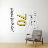 Tenture Fond simple pour une fête d'anniversaire de 70 ans (En situation (horizontale))