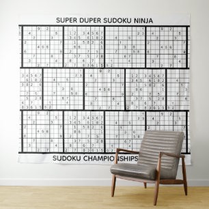 Tenture Fond SUDOKU personnalisé amusant