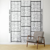 Tenture Fond SUDOKU personnalisé amusant (En situation)