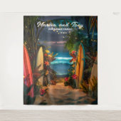 Tenture Fond suspendu de planches de surf et de plage  (Devant)