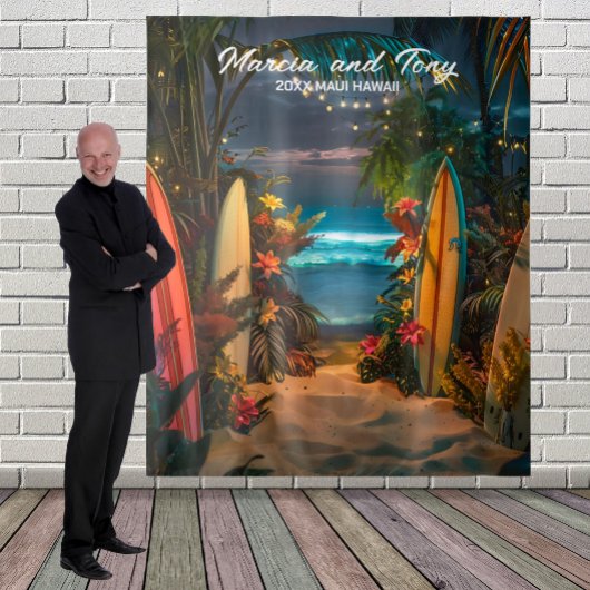 Tenture Fond suspendu de planches de surf et de plage 