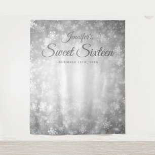 Tenture Fond Sweet 16 Argent Merveilleux Hiver