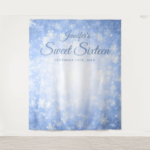 Tenture Fond Sweet 16 Bleu Merveilleux Hiver