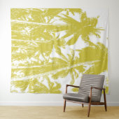 Tenture Fond tropical dans un effet d'affiche dorée (En situation (horizontale))