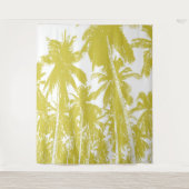 Tenture Fond tropical dans un effet d'affiche dorée (Devant)