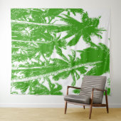 Tenture Fond tropical. Effet de posterisation vert (En situation (horizontale))