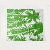 Tenture Fond tropical. Effet de posterisation vert (Devant (Horizontal))