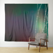 Tenture Fond vert avec guirlande lumineuse pour photos  (En situation (horizontale))