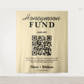 Tenture Fonds de lune de miel Mariage QR Beurre Jaune fond (Devant)