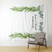 Tenture Fonds de mariage à arche de verdure botanique (En situation (horizontale))