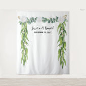 Tenture Fonds de mariage à arche de verdure botanique (Devant)