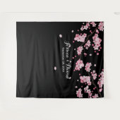 Tenture Fonds de mariage floraux élégants à fleurs de ceri (Devant (Horizontal))