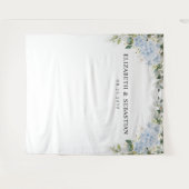 Tenture Fonds de mariage floraux Hydrange Bleue (Devant (Horizontal))