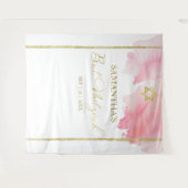 Tenture Fonds de toile aquarelle pour Bat Mitzvah | Abstra (Devant (Horizontal))