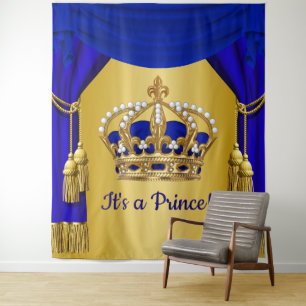 Tenture Fonds de toile de fond pour Baby Shower Prince Cou