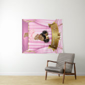 Tenture Fonds pour Baby Shower de Princesse Afro-Américain (En situation (horizontale))