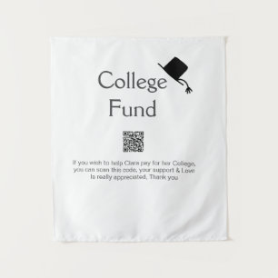 Tenture Fonds universitaire scan QR ajout détails don dipl