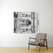 Tenture Fontaine de Trevi à Rome en noir et blanc #1 #trav (En situation (horizontale))