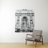 Tenture Fontaine de Trevi à Rome en noir et blanc #1 #trav (En situation)