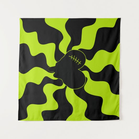 Tenture Fonte cardiaque - Vert citron (Devant (Horizontal))