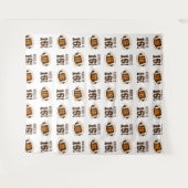 Tenture Football 16e Anniversaire Garçons | Fond à Répétit (Devant (Horizontal))