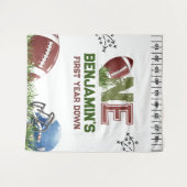 Tenture Football 1ère année après l'anniversaire (Devant (Horizontal))