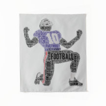 Football Player Word Art Dedication Inspiration