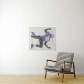 Tenture Football Player Word Art Dedication Inspiration (En situation (horizontale))