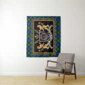 Tenture Forbes Clan Badge & Motto avec Lions (En situation)