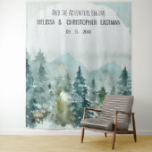Tenture Forest Wonder Mariage Arrière-plan Photo Booth (En situation)