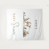 Tenture Forêt Bois Animaux Baby shower Contexte (Devant (Horizontal))