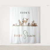 Tenture Forêt Bois Animaux Baby shower Contexte (Devant)