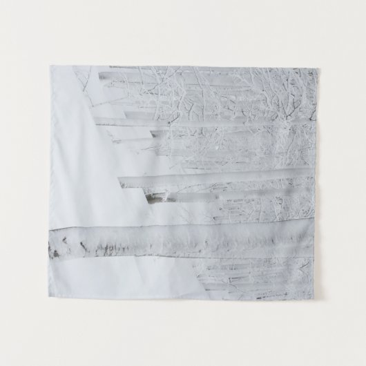 Tenture Forêt couverte neige hiver merveilleuse (Devant (Horizontal))