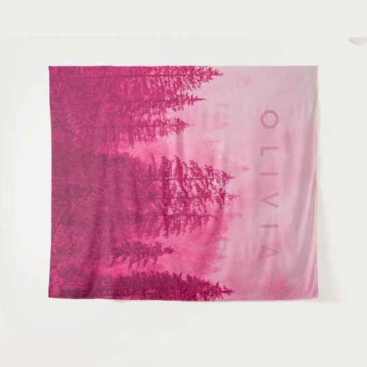 Tenture Forêt de bois Murale Pins | Mur (Devant (Horizontal))